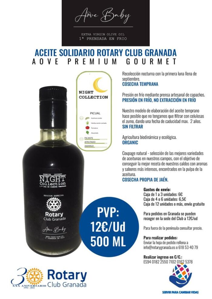 Aceite solidario rotary club granada